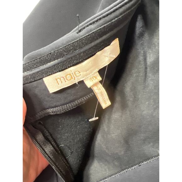 Maje Dress Tweed Jacquard Bandeau Strapless Bodycon Sheath Mini Short - Picture 7 of 10